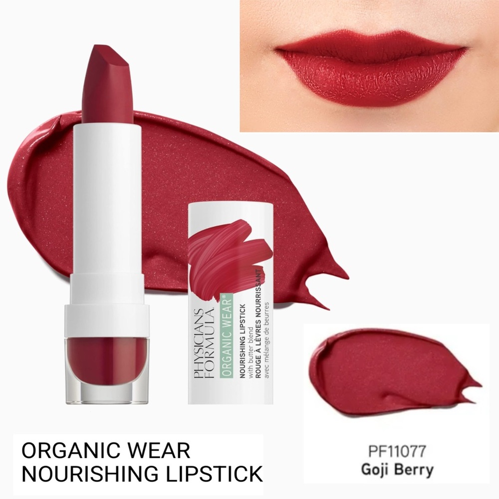 Physicians Formula Organic Wear Nourishing Lipstick, Goji Berry - 0.15 oz